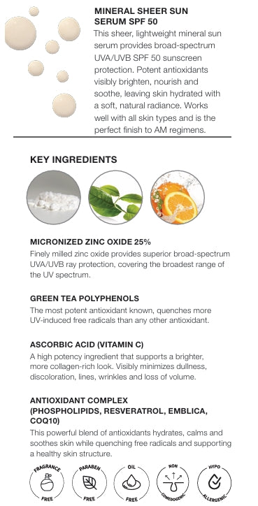 Mineral Sheer Sun Serum Broad Spectrum SPF 50